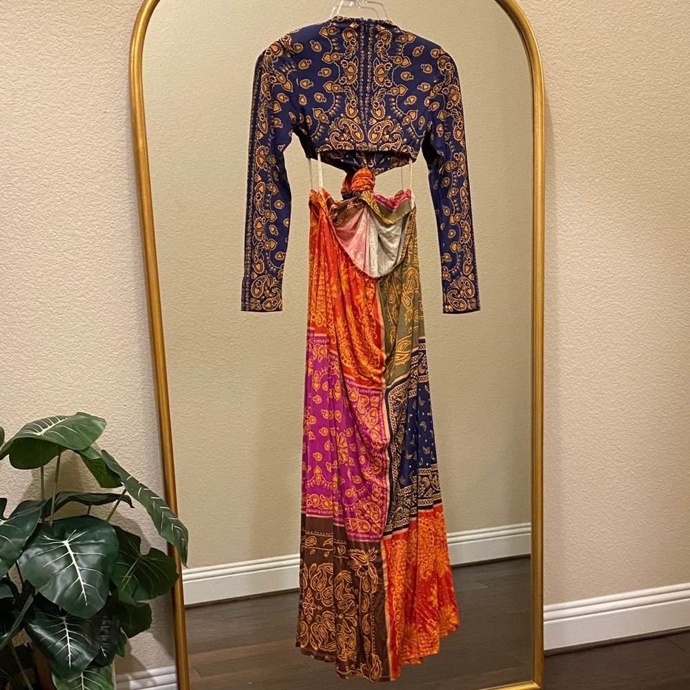 Farm Rio Bandana Dream Cut Out Maxi Dress Size M - Picture 10 of 14